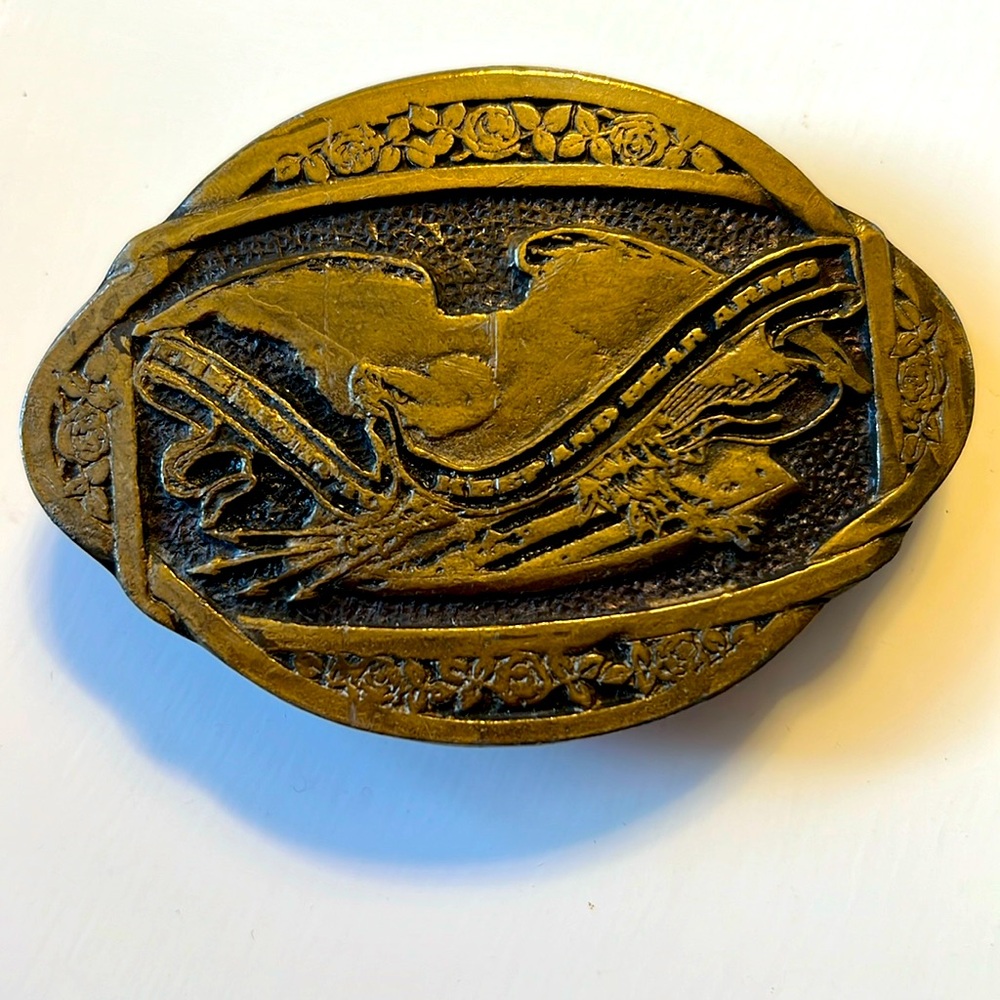 Vintage CDC Metalworks 1974 “The Right To Keep And Bear Arms” Belt Buckle